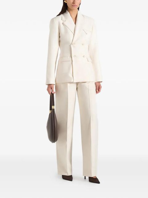 Manière De Voir Maia double-breasted marble-button blazer - Neutrals - zdjęcie produktu nr 2
