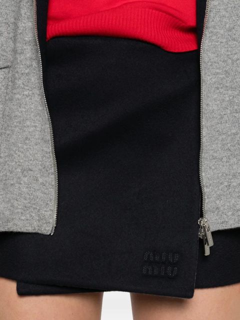 Miu Miu wrap mini skirt - Blue