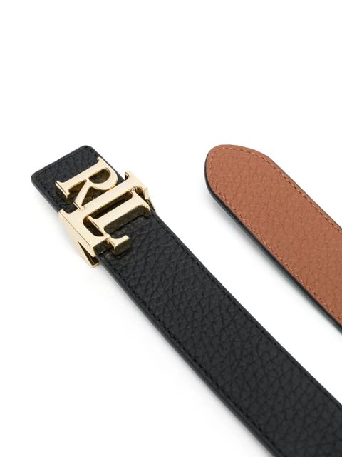 Lauren Ralph Lauren logo-buckle reversible leather belt - Black - zdjęcie produktu nr 2