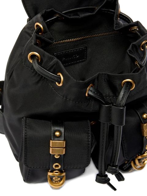 PINKO pockets antique-gold backpack - Black