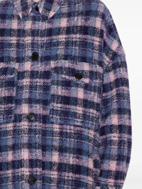 MARANT ÉTOILE Fontizi checked coat - Purple - zdjęcie produktu nr 2