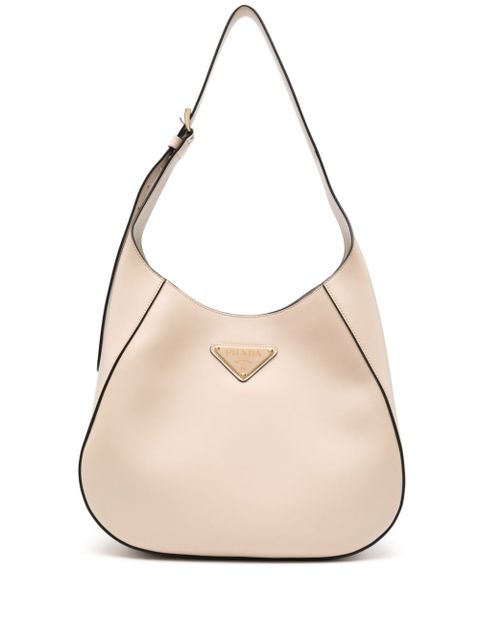 Prada triangle-logo leather shoulder bag - Neutrals - zdjęcie produktu nr 1