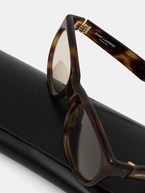 Saint Laurent okulary przeciwsłoneczne damskie kolor brązowy SL 815 ROMY