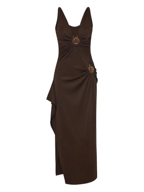 Christopher Esber stone cascade tank midi dress - Brown - zdjęcie produktu nr 1
