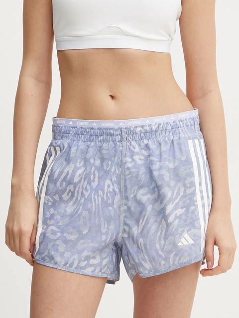 adidas Performance szorty do biegania Own The Run kolor fioletowy wzorzyste high waist JD7759 - zdjęcie produktu nr 1