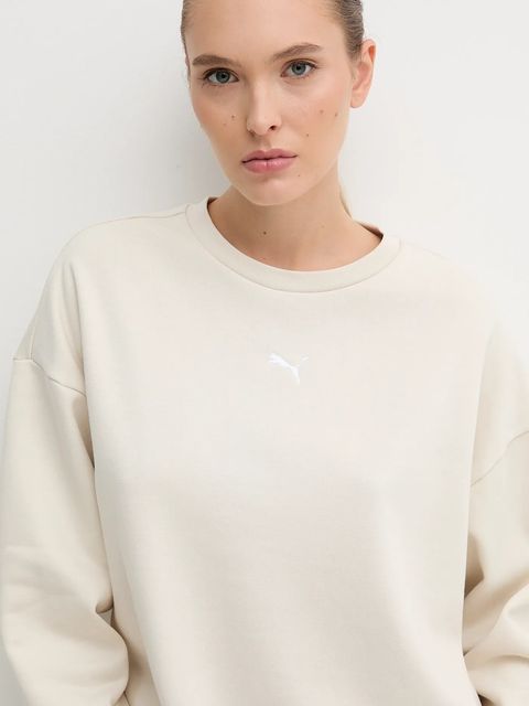 Puma bluza damska kolor beżowy gładka 685400