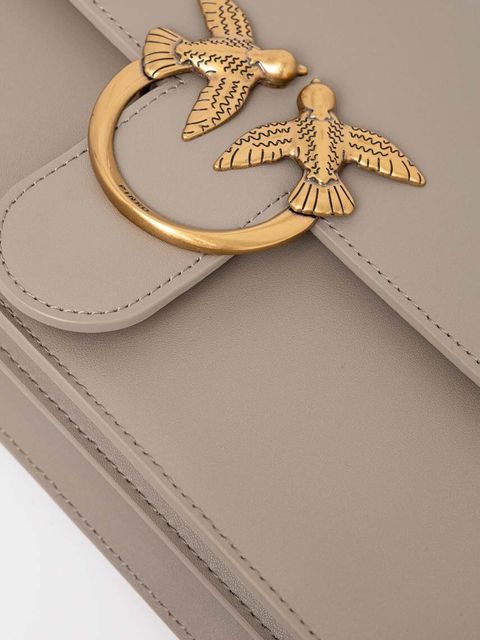 Pinko torebka skórzana kolor niebieski 100941.A0F1