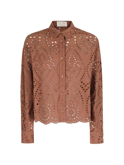 MC2 Saint Barth Oriane broderie anglaise shirt - Brown - zdjęcie produktu nr 1