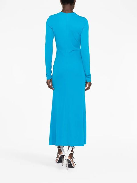 Givenchy long-sleeve draped maxi dress - Blue