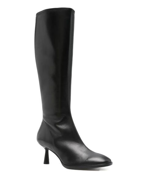 Aeyde 60mm leather knee-high boots - Black - zdjęcie produktu nr 2
