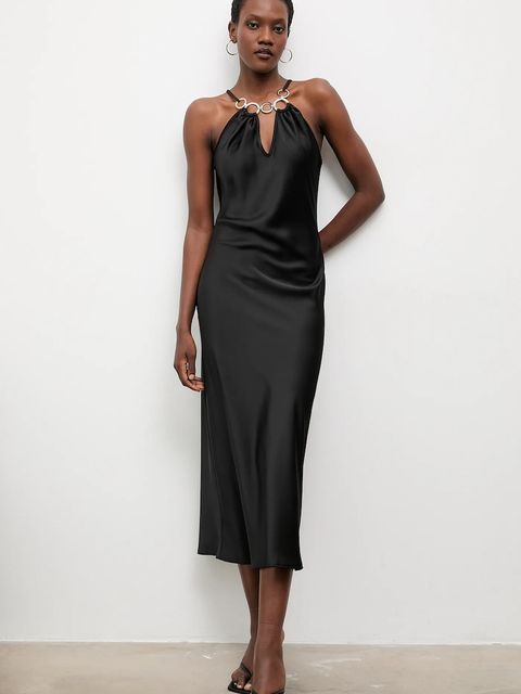 Answear.LAB sukienka kolor czarny maxi prosta - zdjęcie produktu nr 1