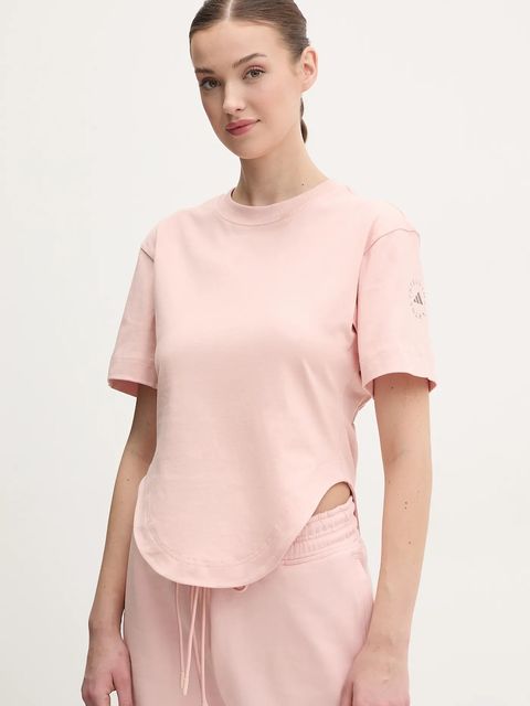 adidas by Stella McCartney t-shirt bawełniany damski kolor różowy JJ2553 - zdjęcie produktu nr 1