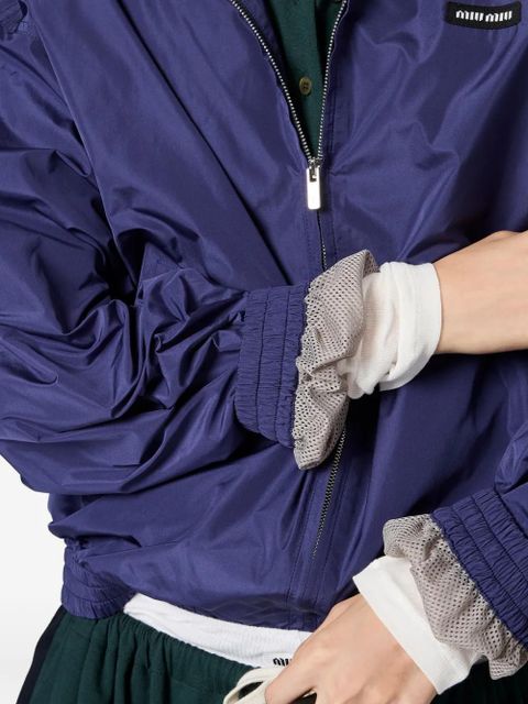 Miu Miu high-neck oversized jacket - Blue