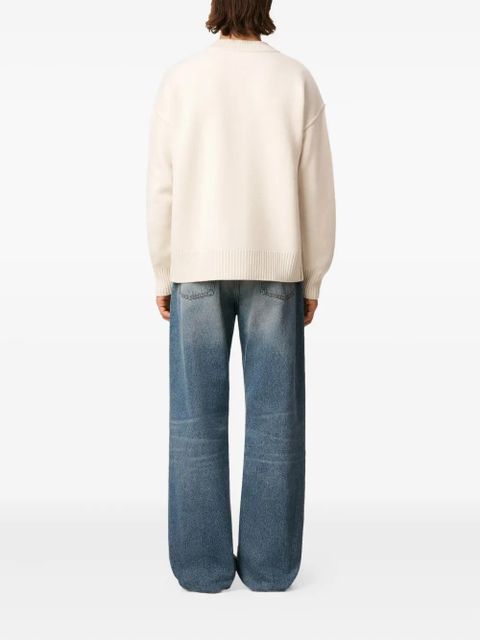 AMI Paris Ami De Coeur wool cardigan - Neutrals