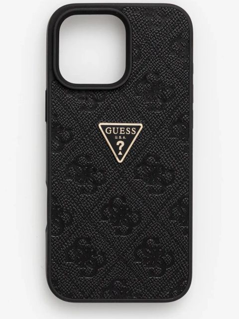Guess etui na telefon iPhone 16 Pro Max kolor czarny GUHCP16XPGP4STRK