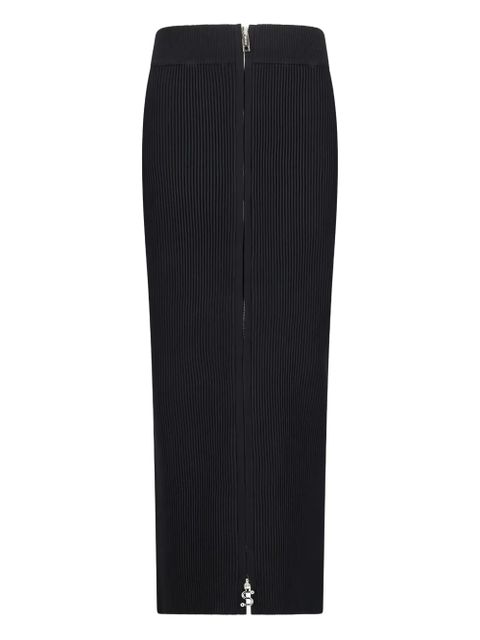Sportmax ribbed zip-front maxi skirt - Black - zdjęcie produktu nr 1