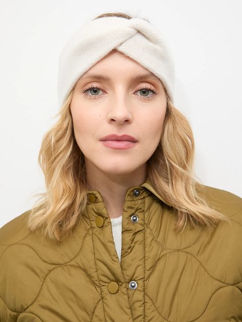 Answear.LAB opaska wełniana kolor beżowy