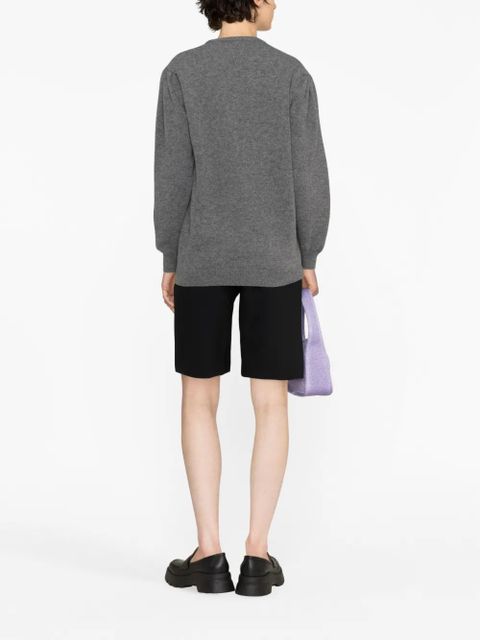 Alessandra Rich intarsia-patterned wool jumper - Grey