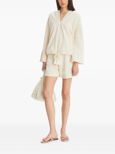 Tory Burch logo-jacquard terry hoodie - Neutrals - zdjęcie produktu nr 2