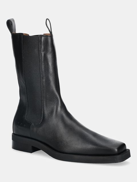 Copenhagen sztyblety skórzane damskie kolor czarny na płaskim obcasie CPH747 leather - zdjęcie produktu nr 1