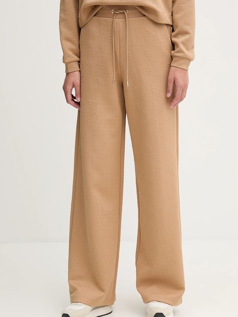 Guess spodnie dresowe PEONY damskie kolor zielony gładkie V5YB19 KBSL2 - zdjęcie produktu nr 1