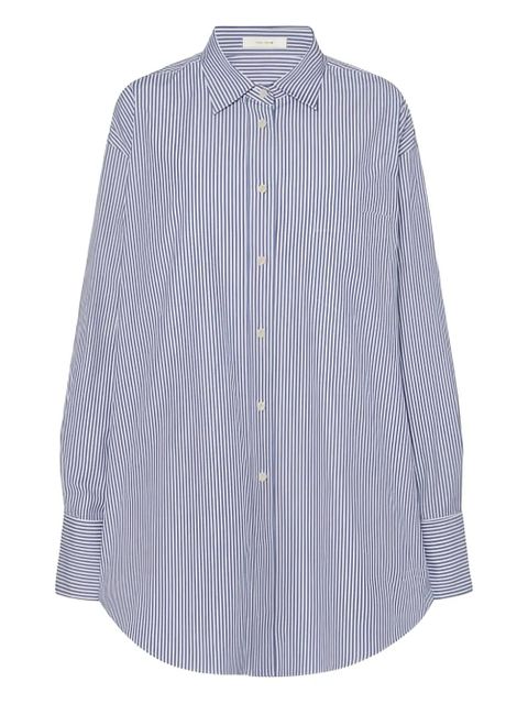 The Row stripe-pattern cotton shirt - Blue - zdjęcie produktu nr 1