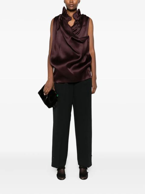 KHAITE Meegan draped top - Brown - zdjęcie produktu nr 2