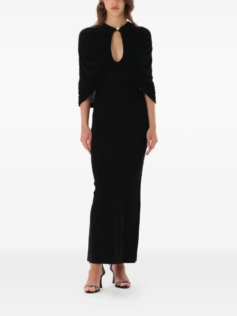 MANURÍ Kokon draped-detail dress - Black - zdjęcie produktu nr 2