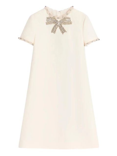 Valentino Garavani crystal-embellished mini dress - Neutrals - zdjęcie produktu nr 1