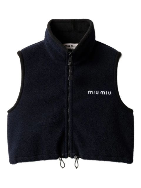 Miu Miu fleece waistcoat - Blue - zdjęcie produktu nr 1