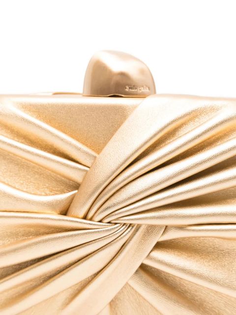 Cult Gaia Lisse knot-detail mini clutch - Gold - zdjęcie produktu nr 2