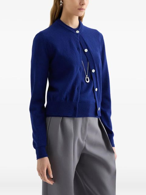 Jil Sander crew-neck cardigan - Blue