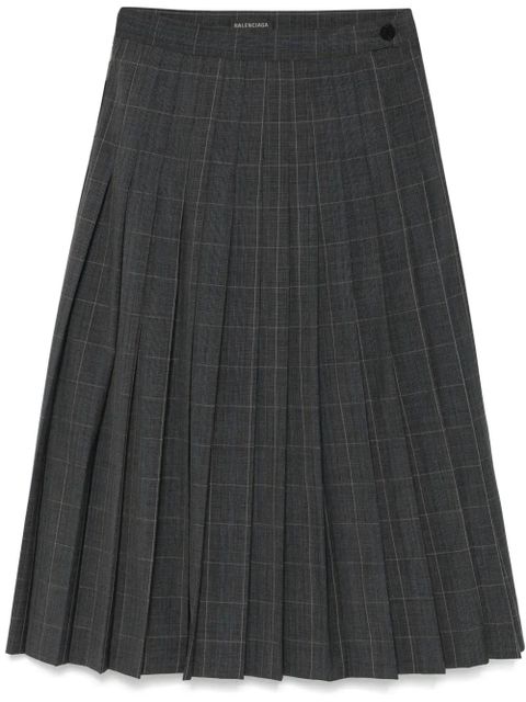 Balenciaga checked midi skirt - Grey - zdjęcie produktu nr 1