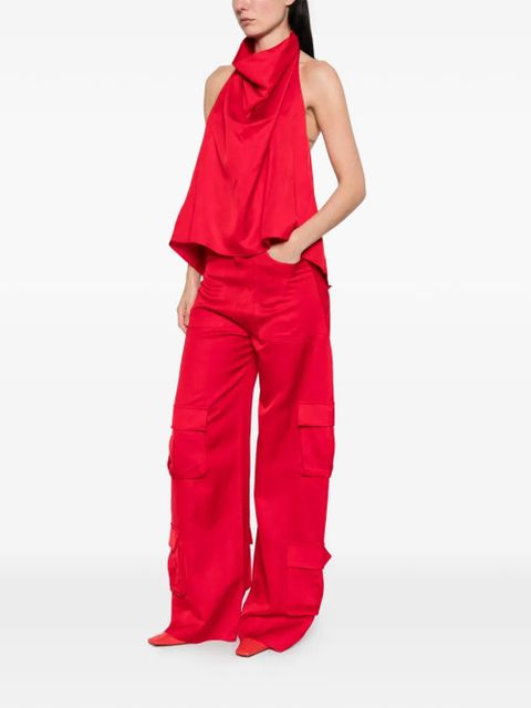 Marques'Almeida halterneck backless top - Red - zdjęcie produktu nr 2