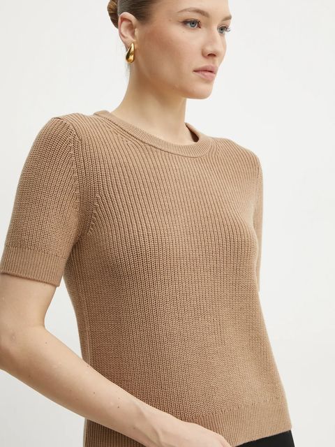 MICHAEL Michael Kors sweter wełniany damski kolor beżowy MF4612JF2G - zdjęcie produktu nr 1