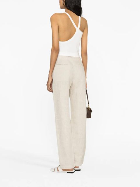 St. Agni Abstract asymmetric organic-cotton top - White