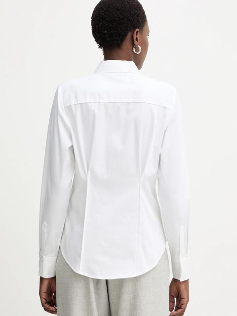 Guess koszula CASSIDY damska kolor biały regular z kołnierzykiem klasycznym W5BH64 WAF10