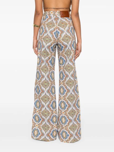 ETRO mandala-print flared jeans - Purple - zdjęcie produktu nr 2