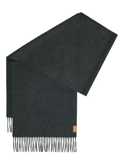 LOEWE fringed cashmere scarf - Grey