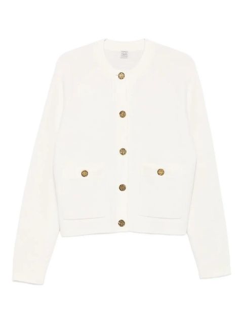 TOTEME patch-pocket buttoned cardigan - White