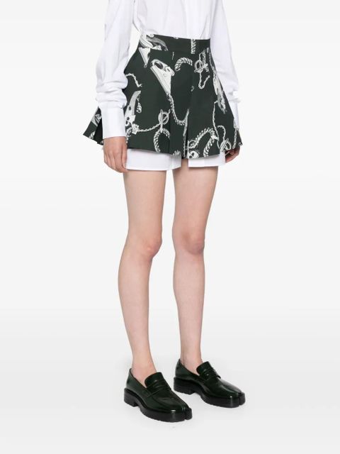 Burberry Knight Hardware Taffeta Shorts - Green