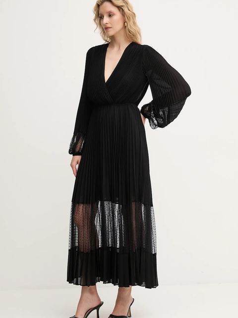 Twinset sukienka kolor czarny maxi rozkloszowana 252TP2641 - zdjęcie produktu nr 2