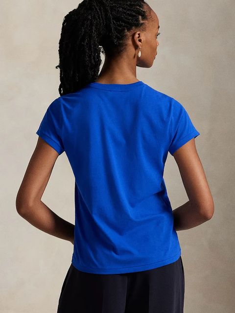 Polo Ralph Lauren t-shirt bawełniany damski kolor niebieski 211898698 - zdjęcie produktu nr 2