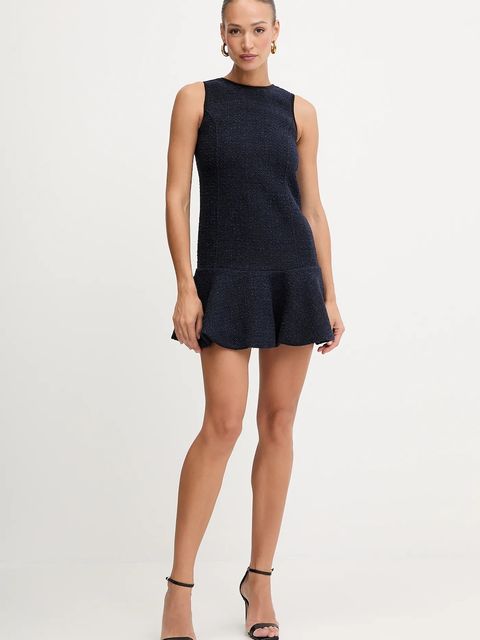 Pinko sukienka z domieszką wełny kolor granatowy mini prosta 105795 A2VL - zdjęcie produktu nr 2