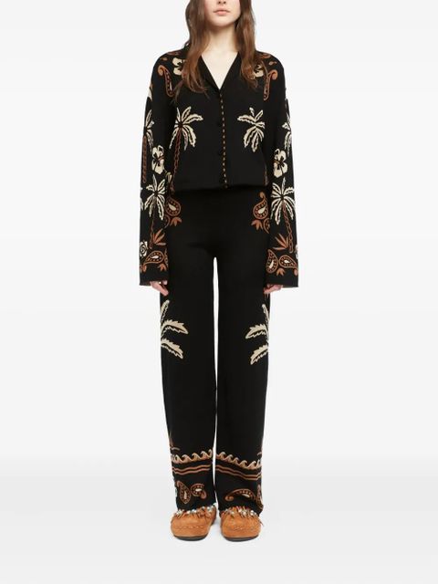 Alanui Glimpse Of Eden palm-tree paisley trousers - Brown - zdjęcie produktu nr 2