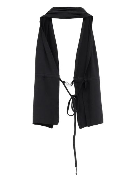 Gimaguas Mia draped buckle halter top - Black