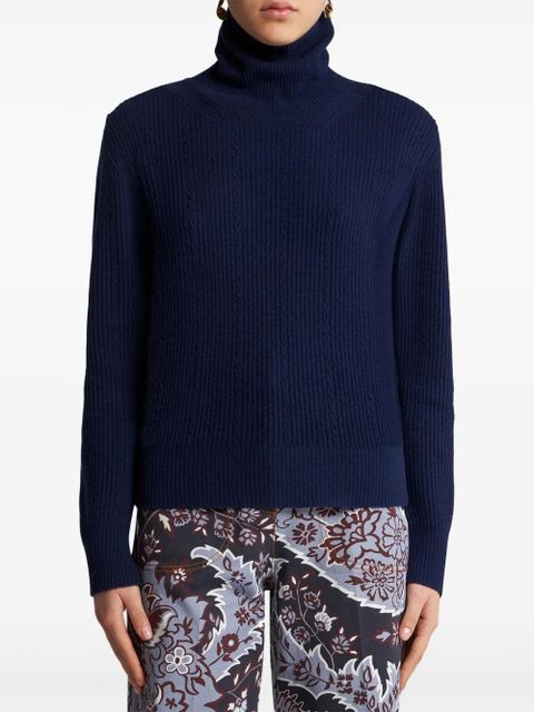ETRO cashmere turtleneck sweater - Blue - zdjęcie produktu nr 2