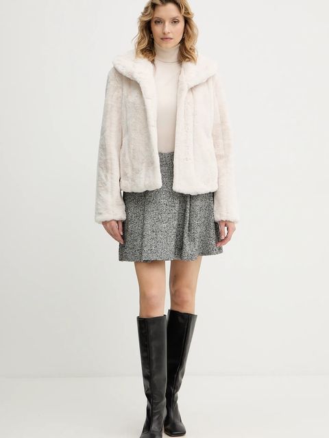 Guess kurtka damska kolor beżowy przejściowa - zdjęcie produktu nr 2