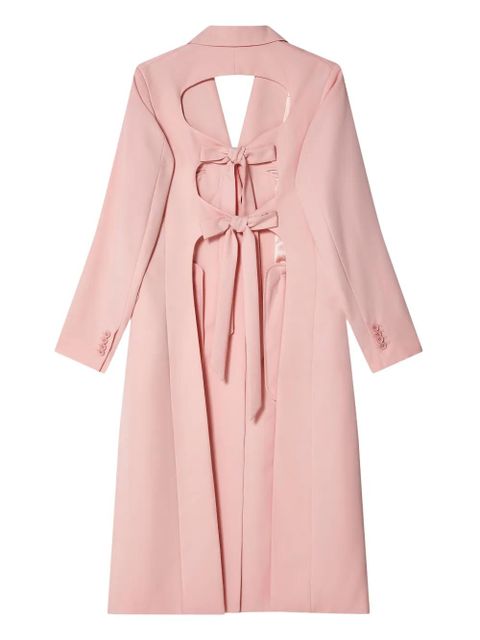 Simone Rocha cut-out bow-detail coat - Pink