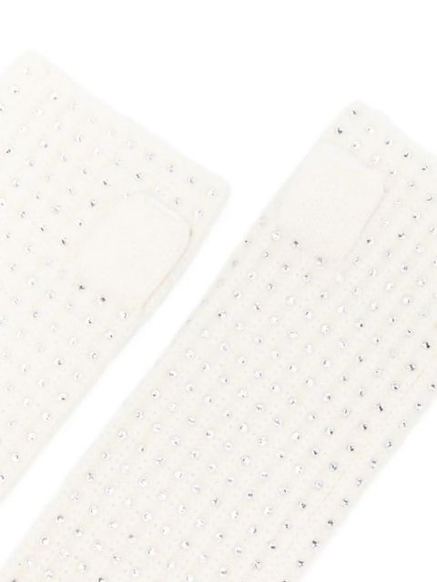 Maje embellished wool gloves - Neutrals